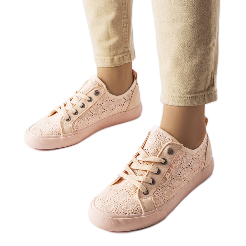 Pink sneakers with Big Star embroidery JJ274059