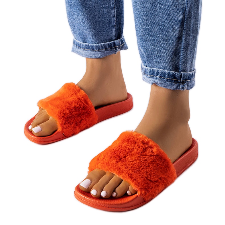 Orange slides with fur from Raffaele