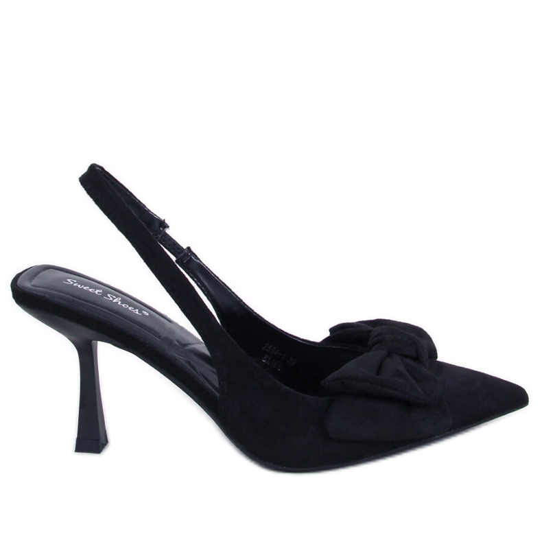 PA1 Shirley Black Open Heel Pumps