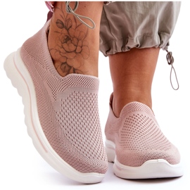 Women's Adiora Pink Slip-on Textile Sneakers Women's Adiora Pink Slip-on Textile Sneakers