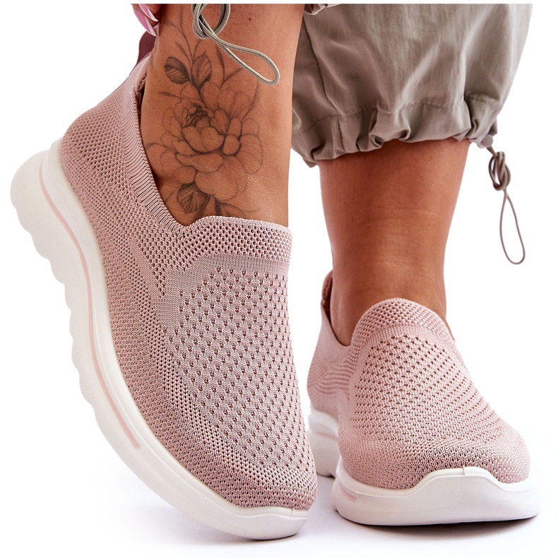 Women's Adiora Pink Slip-on Textile Sneakers
