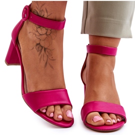 Women's sandals on the Fuksja Post 20sd98-1617 Lexi pink