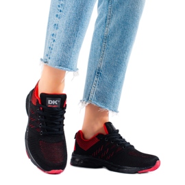 Textile women's sports shoes black and red DK Textile women's sports shoes black and red DK