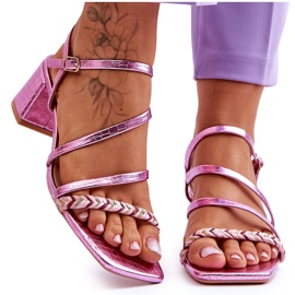 Women's Snakeskin Pattern Sandals Purple Amorio violet