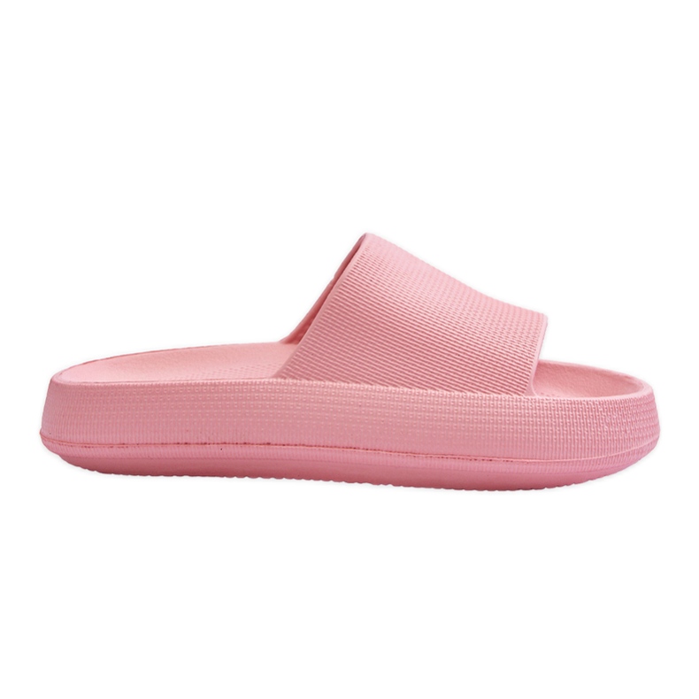 Fashionable Light Flip Flops On A Massive Sole Pink Rebel