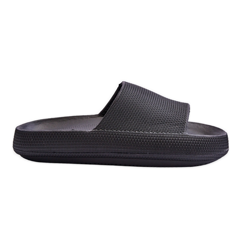 Fashionable Light Slippers On A Massive Sole Black Rebel