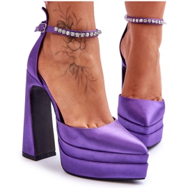 Fashionable Pumps On A Heel Purple Santoro violet