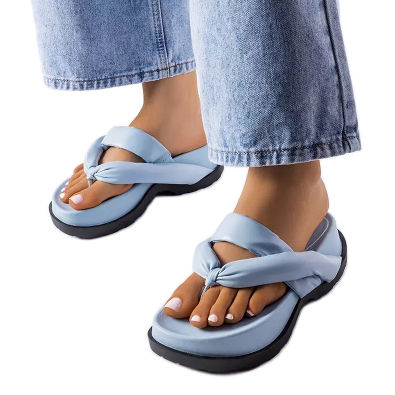 PA1 Blue platform sandals from Lachapelle