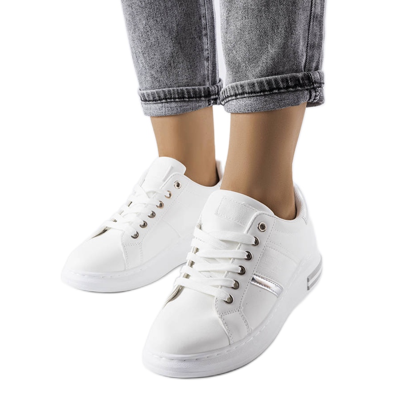 White sneakers with inserts from Deans