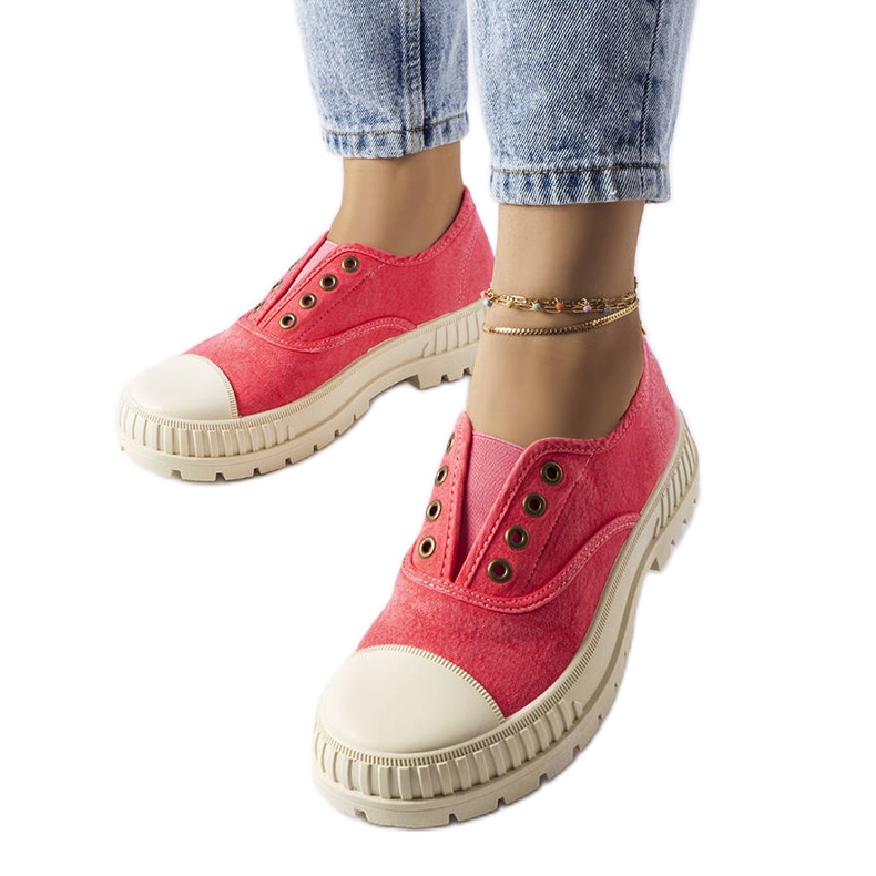 Dark pink sneakers from Walton