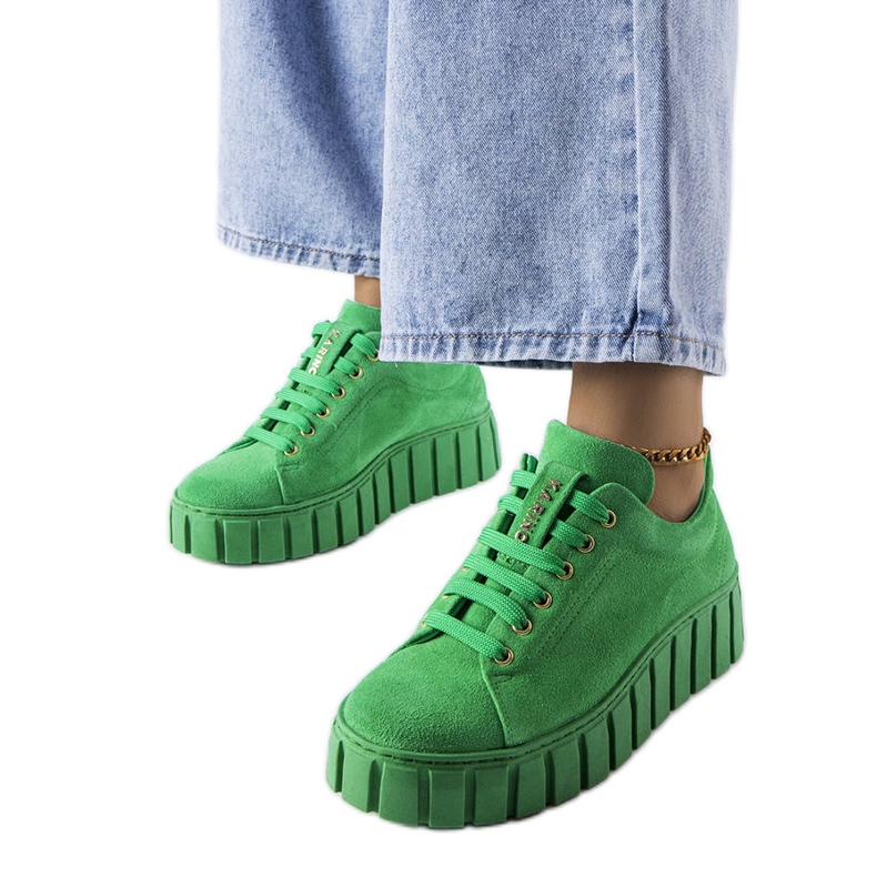 Karino green suede shoes Karino green suede shoes