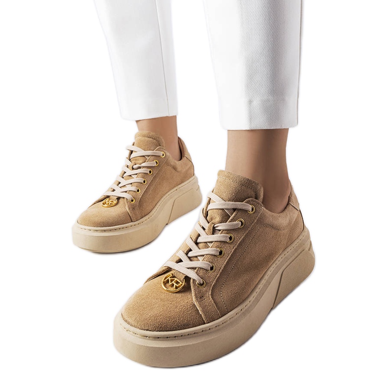 Karino beige suede shoes