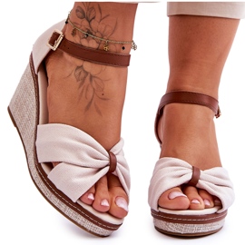 Women's Wedge Sandals Light Beige Daphne