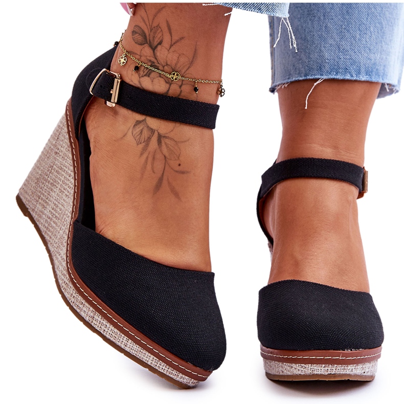 PS1 Women's Classic Wedge Sandals Black Malani