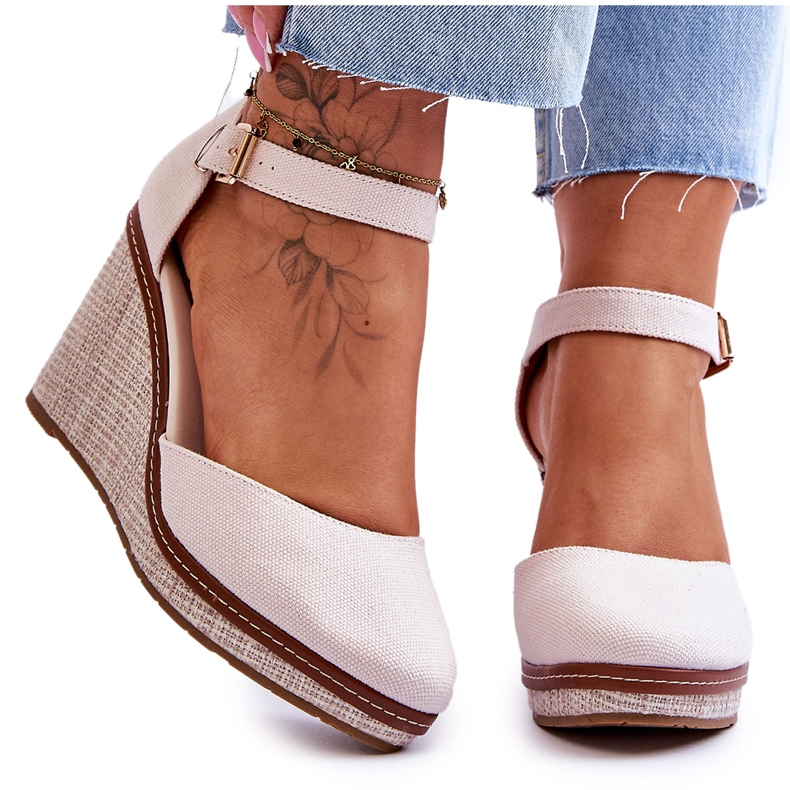 PS1 Women's Classic Wedge Sandals Beige Malani