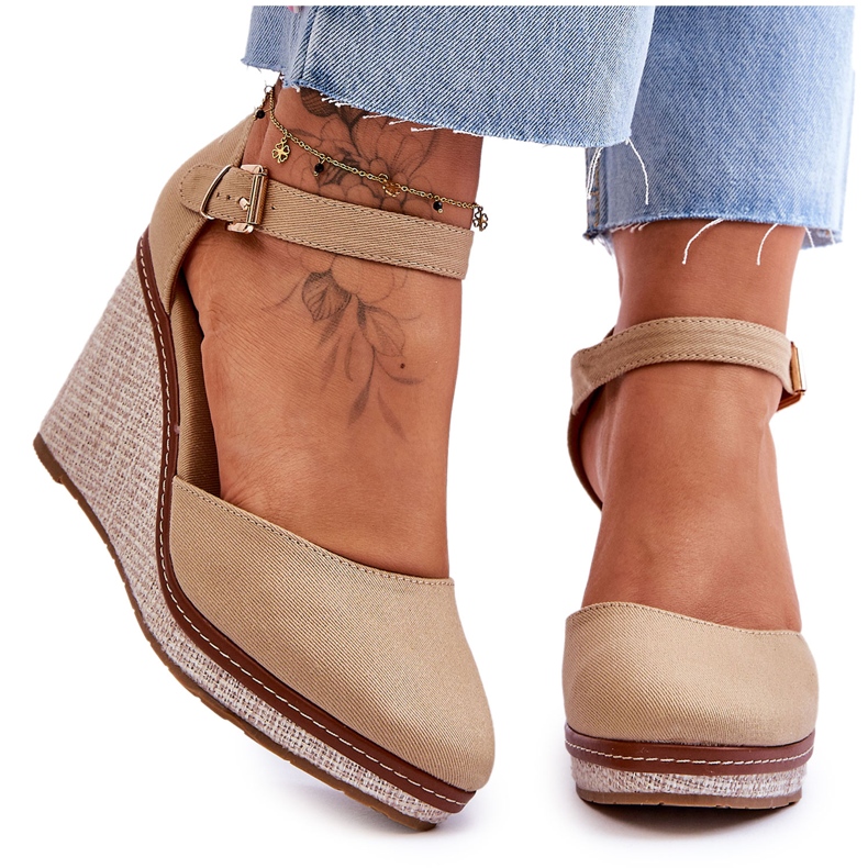 Women's Classic Wedge Sandals Dark Beige Malani