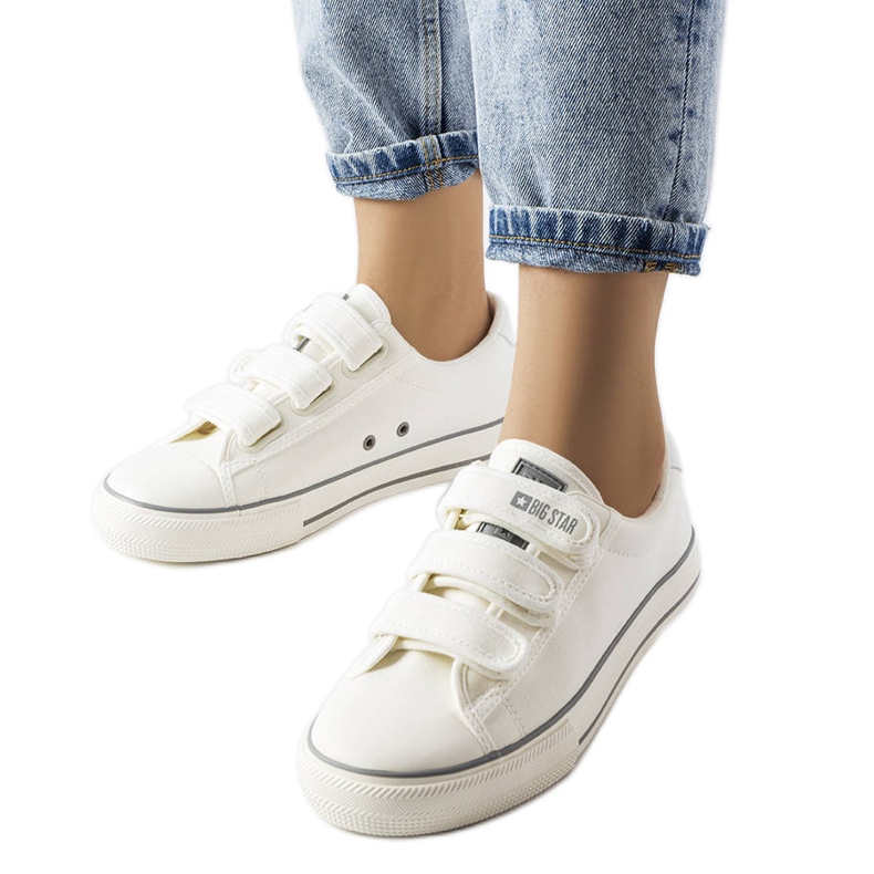 White sneakers with Velcro Big Star LL274A203