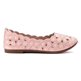 W. Potocki Potocki pink openwork ballerinas for girls
