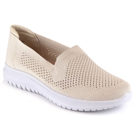 Atletico Women's comfortable sports slip-on shoes beige Ladies Style