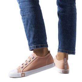 Pink slip-on sneakers from Big Star HH274096 Pink slip-on sneakers from Big Star HH274096
