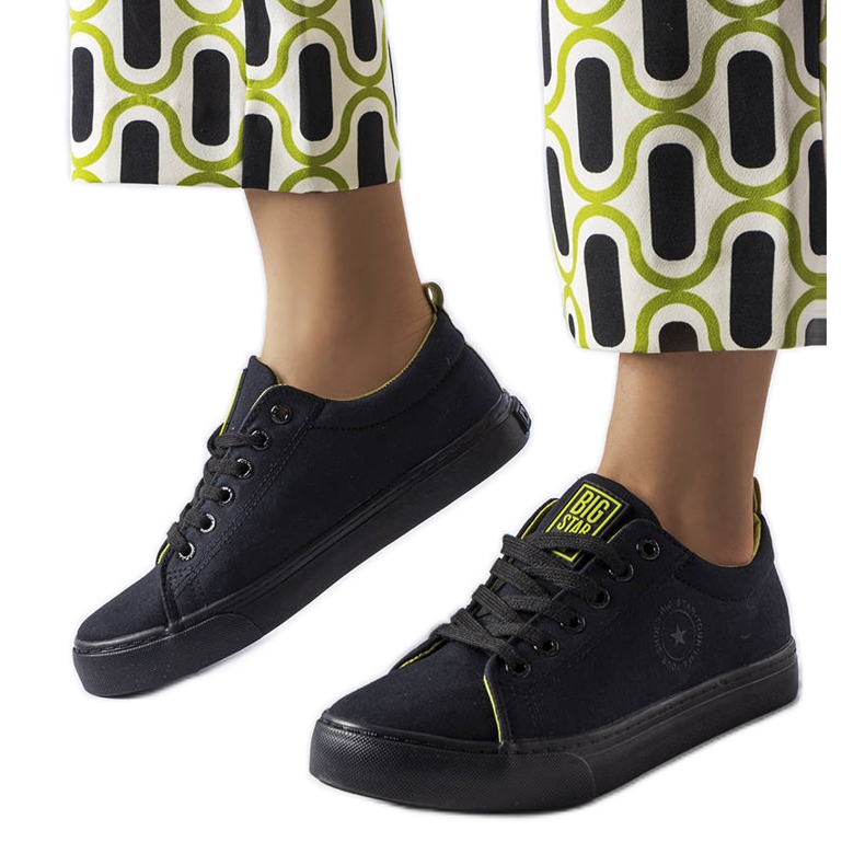 Big Star LL274247 black fabric sneakers