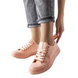 Pink fabric sneakers from Esmeraude
