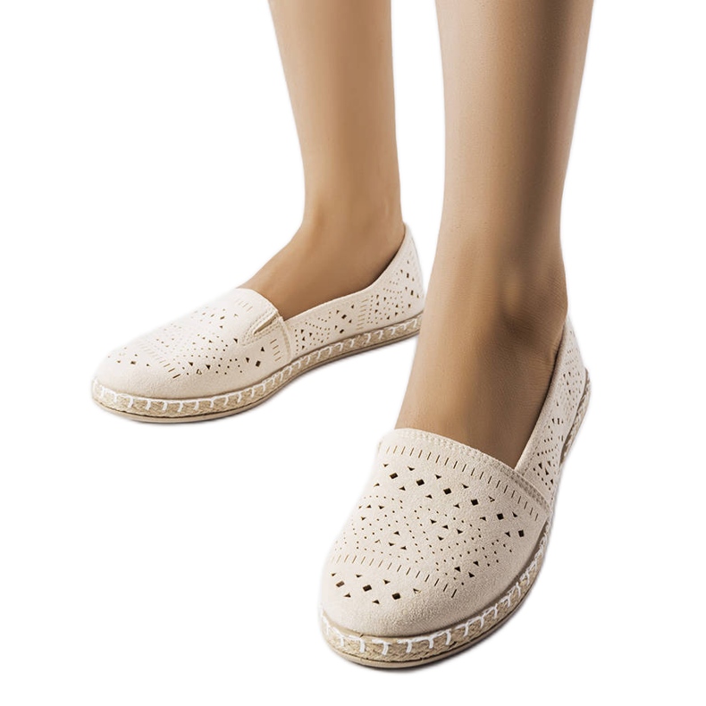 Beige openwork espadrilles from Augusta