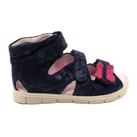 High preventive sandals Mazurek 1291 Butterflies blue