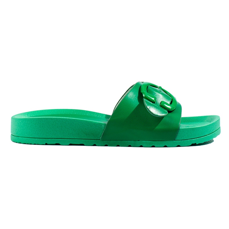 Shelovet green buckle slides