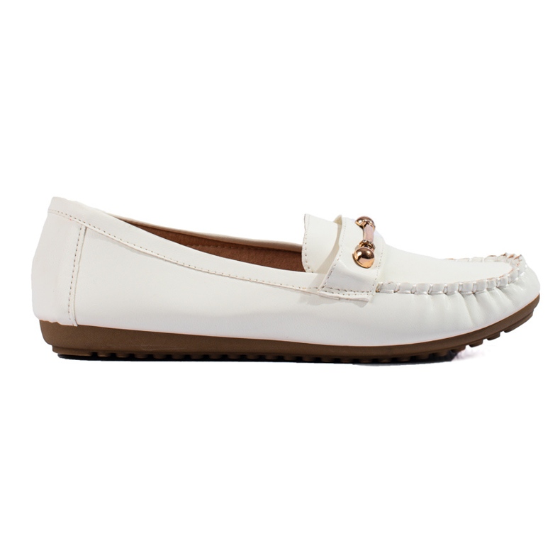 White classic Shelovet women's loafers