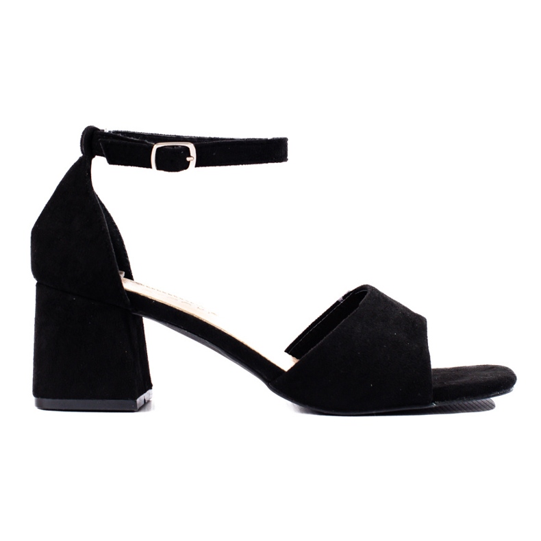 W. Potocki Women's suede sandals on a black post