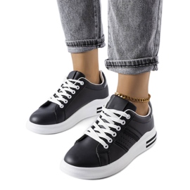 Black platform sneakers from Lanoie