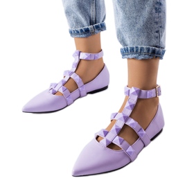 Purple ballerinas with a spectacular Blur fastener violet