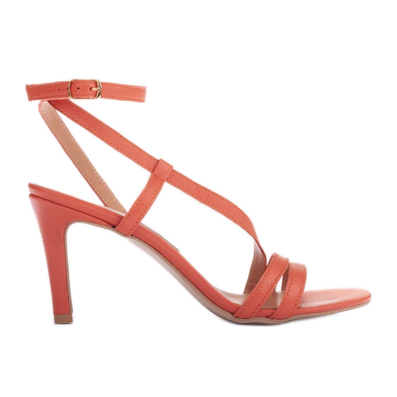 Marco Shoes Sandals on a high heel orange