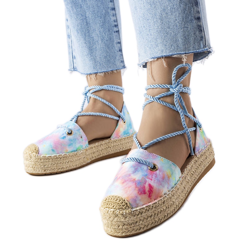 Blue platform espadrilles from Duffet