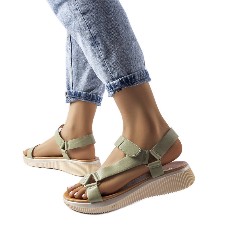Heron green sports sandals