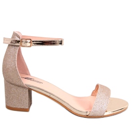 Costello Gold heeled sandals golden