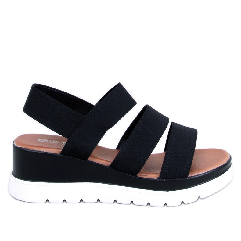 Cregger Black wedge sandals