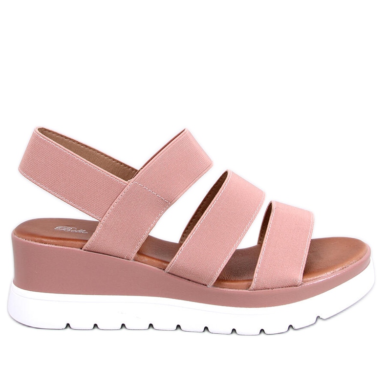 Cregger Nude wedge sandals pink