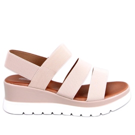 Cregger Beige wedge sandals