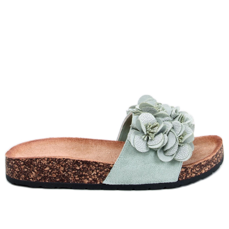 Cork slippers with Brice Green flowers