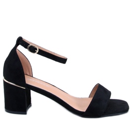 Rocco Black low heel sandals