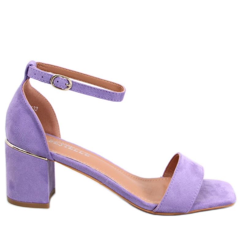 Rocco Purple low heel sandals violet