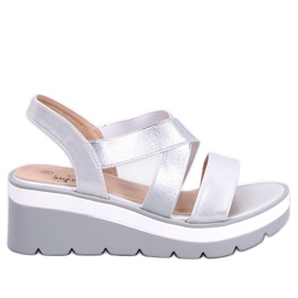 Sethi Silver wedge sandals