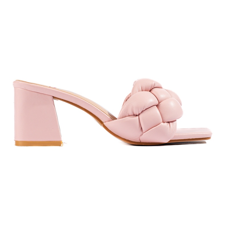 Women's pink Shelovet heeled sandals