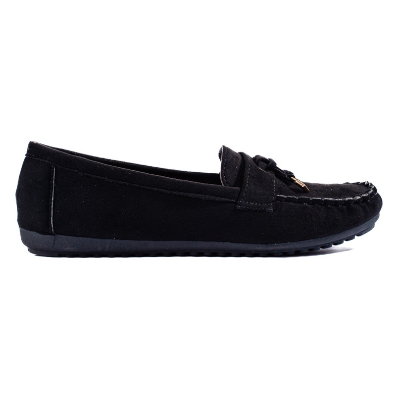 Women's black suede loafers from Shelovet