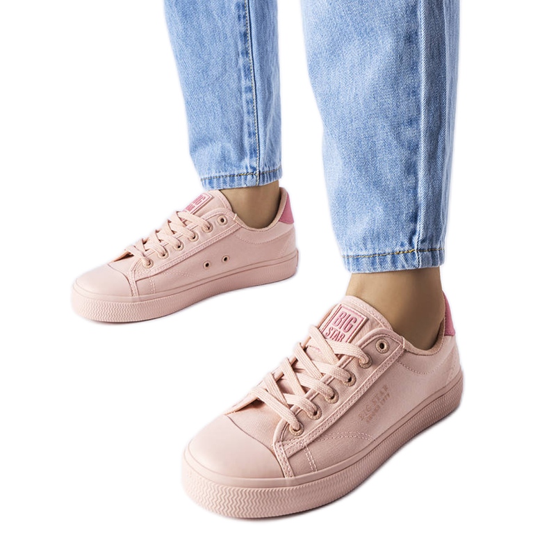 Pink fabric sneakers from Big Star LL274095