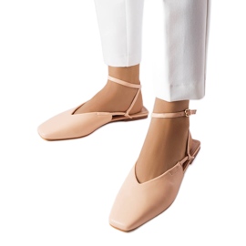 Pink closed-toe sandals