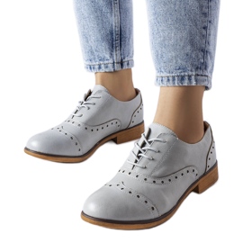 BM Gray LS5379 Taupe brogues grey