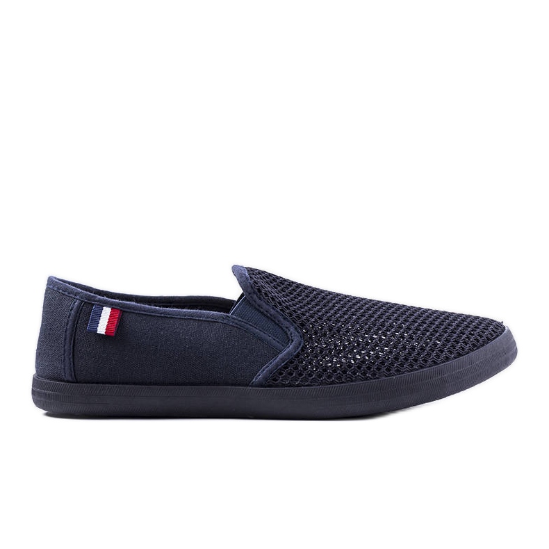 Men's navy blue openwork sneakers from Garibaldi